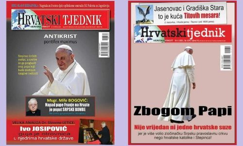 Naslovnice Hrvatskog tjednika (2019 i 2025)